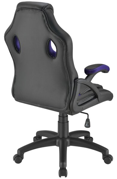 Juskys Scaun de birou Montreal - negru/violet