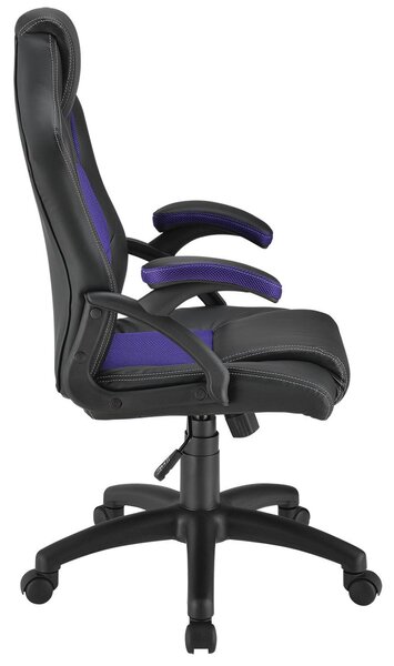 Juskys Scaun de birou Montreal - negru/violet