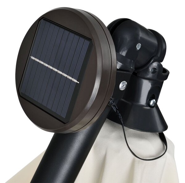Juskys Umbrela de soare LED Brazilia Ø 3.0m - crem
