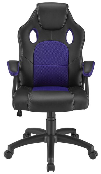 Juskys Scaun de birou Montreal - negru/violet