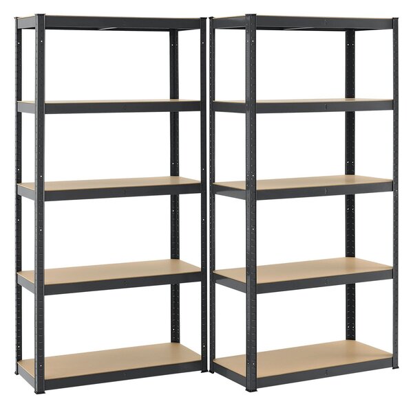 Juskys Set 2 rafturi - 180x90x40cm - gri