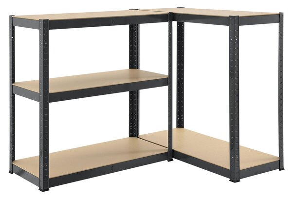 Juskys Set 2 rafturi - 180x90x40cm - gri