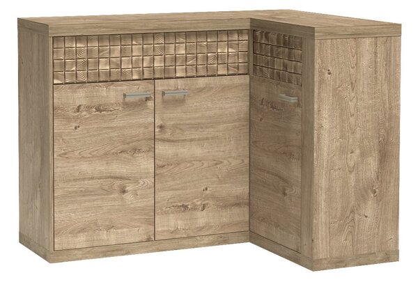 Comodă de colț Nature 15 (cu iluminat LED) (Stejar ribbeck). 1057919