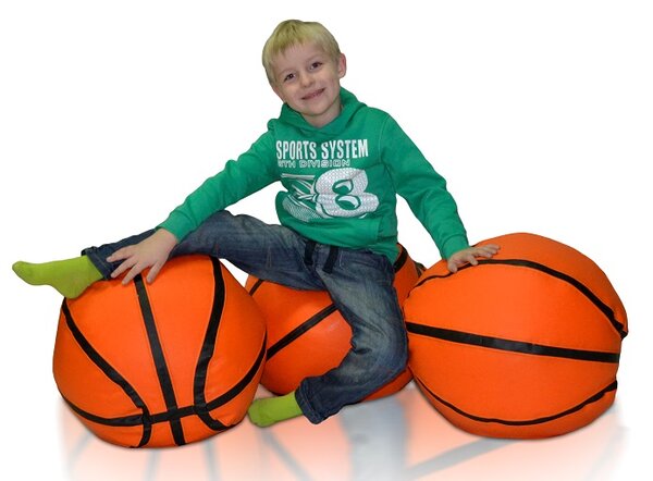 Fotoliu puf Basketbal L (portocaliu + negru). 1054537