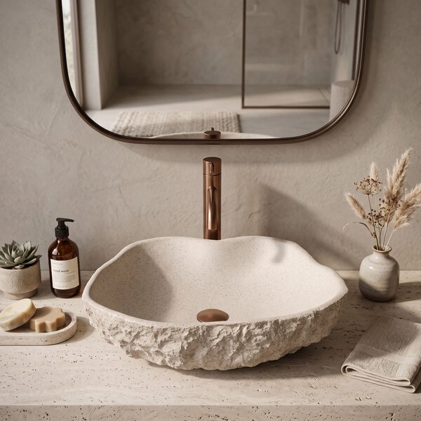 Lavoar pe blat Isla Warm Beige