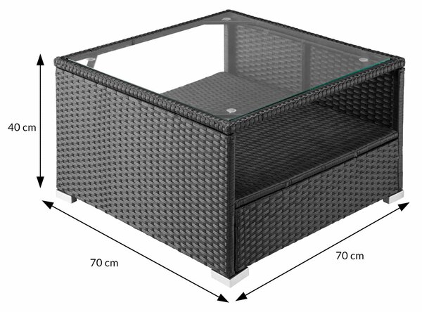 Deuba Set ratan de gradina XXL - perne gri/antracit