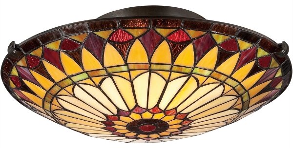 Elstead QZ-WEST-END-F - Plafonieră Tiffany WEST 2xE27/75W/230V