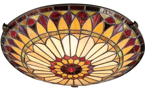 Elstead QZ-WEST-END-F - Plafonieră Tiffany WEST 2xE27/75W/230V