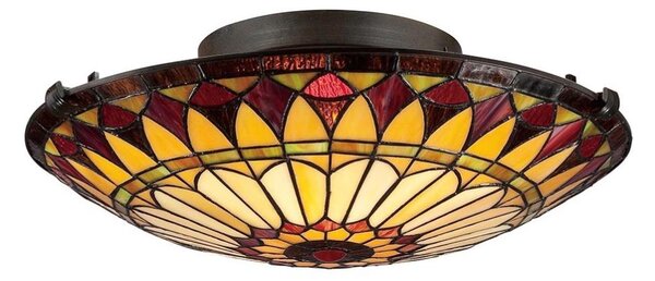 Elstead QZ-WEST-END-F - Plafonieră Tiffany WEST 2xE27/75W/230V