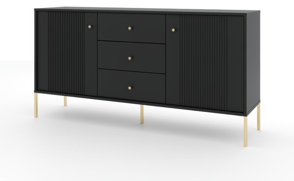 Comodă Isae 2D3S (negru + auriu). 1154784
