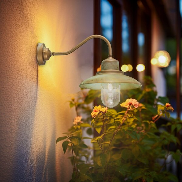 Moretti Luce Patio aplică de exterior, cupru-alamă antic, Bronz / Alamă Veche, Metal, Maritimă