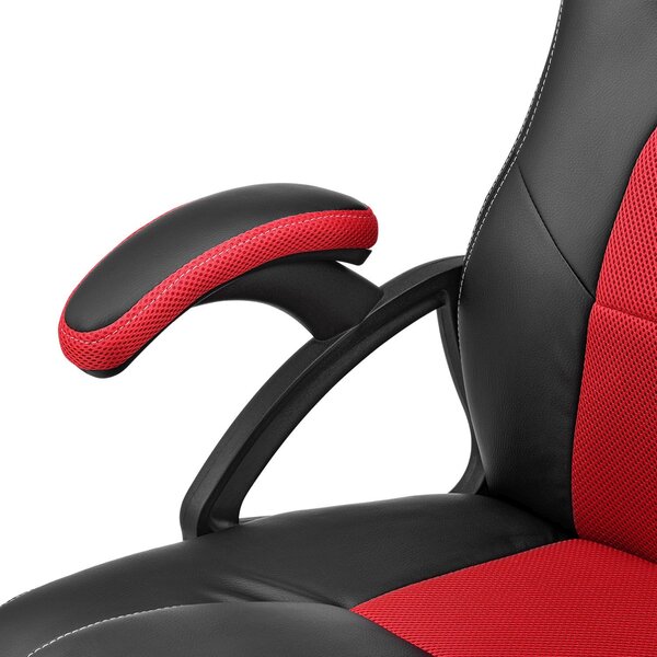 Juskys Scaun de birou Montreal - negru/rosu