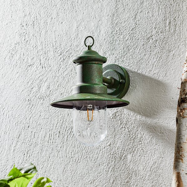 ORION Aplică de exterior Leonie retro verde, reglabil, Verde, Metal, Vintage
