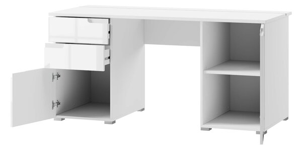 Masă PC Sallosa 15 (alb + alb lucios). Promo -15%. 1068220