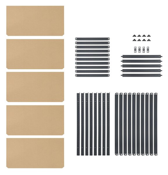 Juskys Raft 200 x 100 x 60 cm - gri