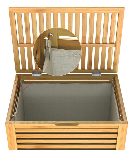 Deuba Coș de rufe din bambus - 62L