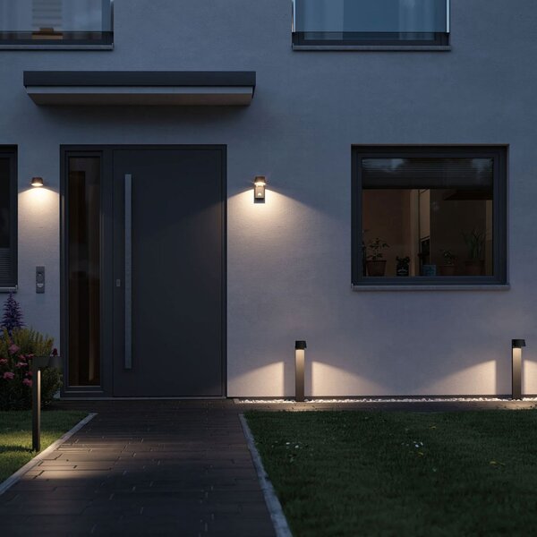 Paulmann Capea aplică LED de exterior cu senzor, Negru, Metal, Modern