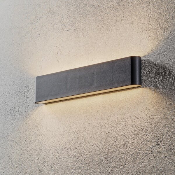 Trio Lighting Aplică LED de exterior Thames II, antracit, Negru, Metal, Modern, Perete unghiular