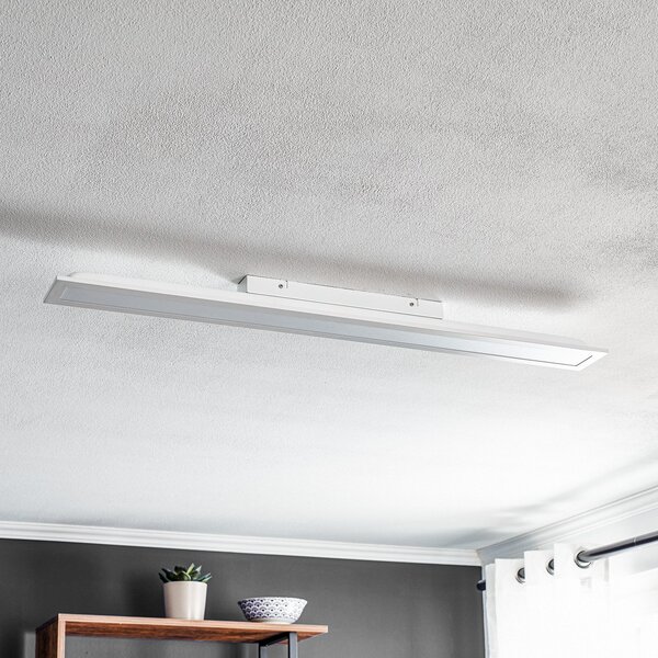 JUST LIGHT. GmbH Plafonieră cu LED Fleet senzor, 100x10 cm, Alb, Hol, Metal, Modern
