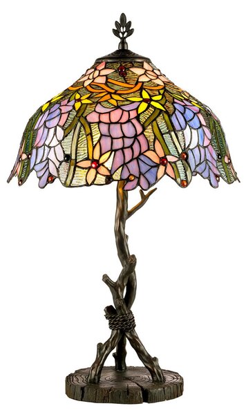 Artistar KT1082+AG711P lampă de masă în stil Tiffany, Multicolor, Camera de zi / sufragerie, Metal, Tiffany
