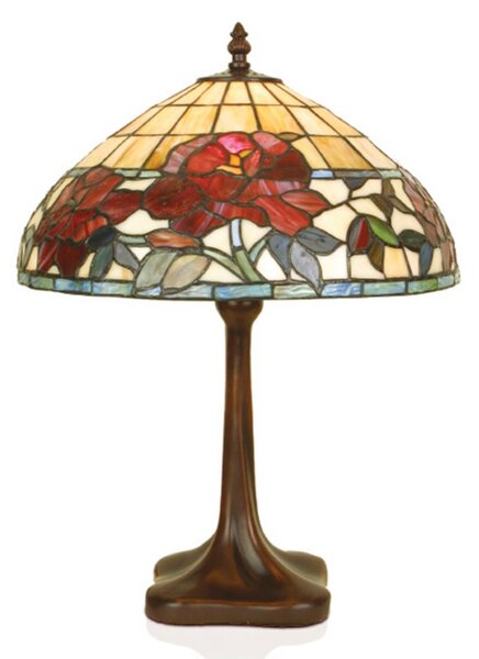 Artistar Lampă de masă handmade FINNA, Multicolor, Camera de zi / sufragerie, Metal, Tiffany