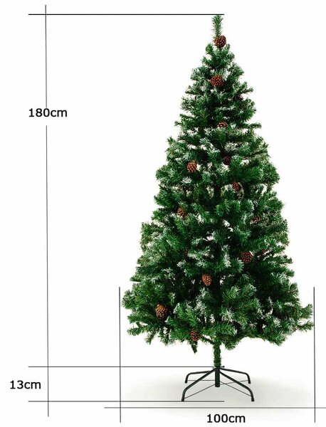Deuba Brad artificial de Craciun 180 cm cu zapada