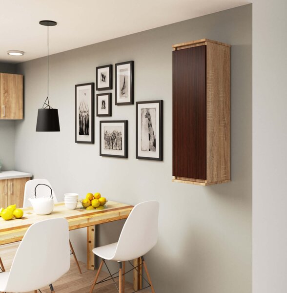 Dulap de perete Wren (stejar sonoma + wenge). Promo -16%. 1069088