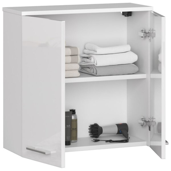 Dulap de perete pentru baie Farid TYP5 (alb lucios). Promo -12%. 1069071