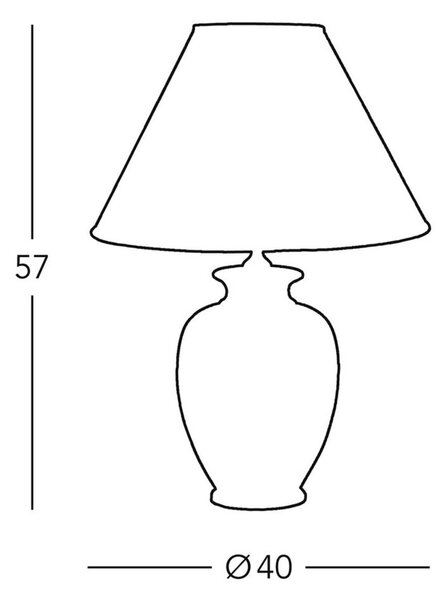 Austrolux Austrolux Giardino Avorio lampă de masă, 40 cm, ceramică, alb, Alb, Camera de zi / sufragerie, Ceramică, Casă de țară / Rustic