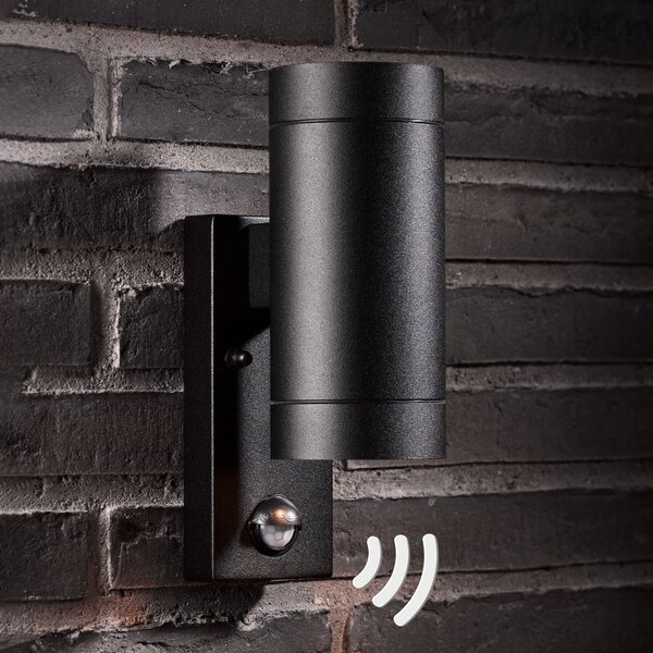 Nordlux Aplică de exterior Tin Maxi Double senzor, negru, Negru, Metal, Modern
