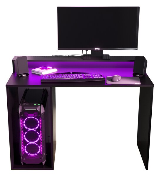 Masă PC pentru gaming Garrick 2 (negru) (cu iluminat LED RGB). 1064135