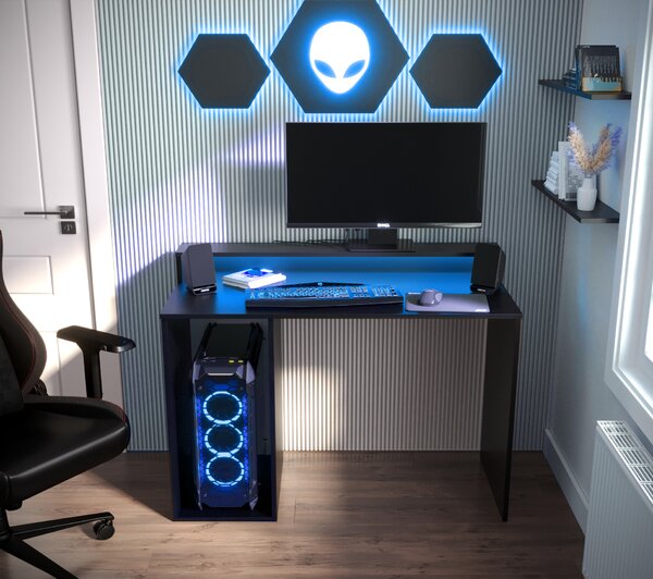 Masă PC pentru gaming Garrick 2 (negru) (cu iluminat LED RGB). 1064135