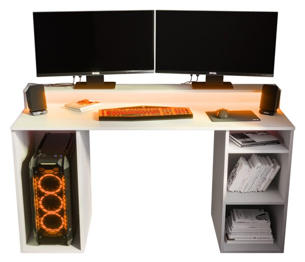 Masă PC pentru gaming Garrick 1 (biely) (cu iluminat LED RGB). 1064133
