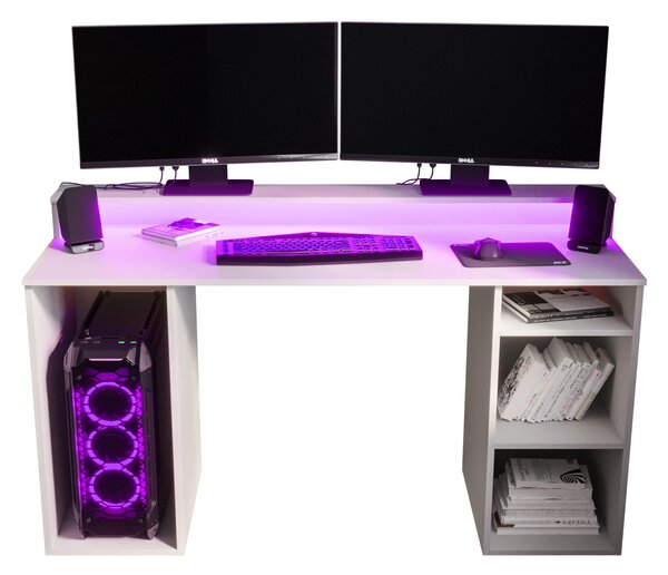 Masă PC pentru gaming Garrick 1 (biely) (cu iluminat LED RGB). 1064133
