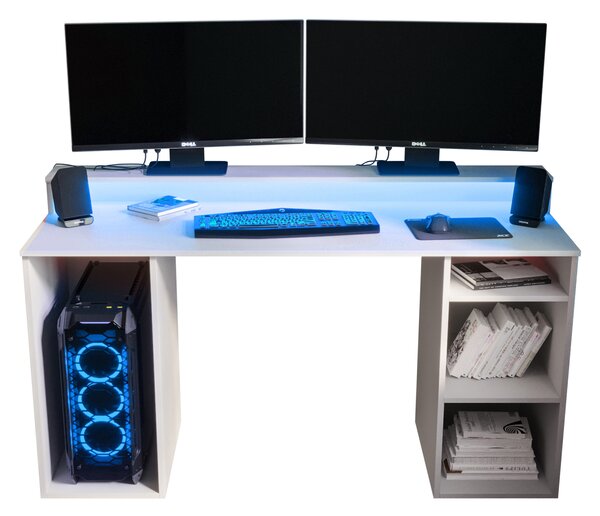 Masă PC pentru gaming Garrick 1 (biely) (cu iluminat LED RGB). 1064133