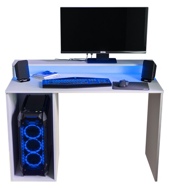 Masă PC pentru gaming Garrick 2 (biely) (cu iluminat LED RGB). 1064136