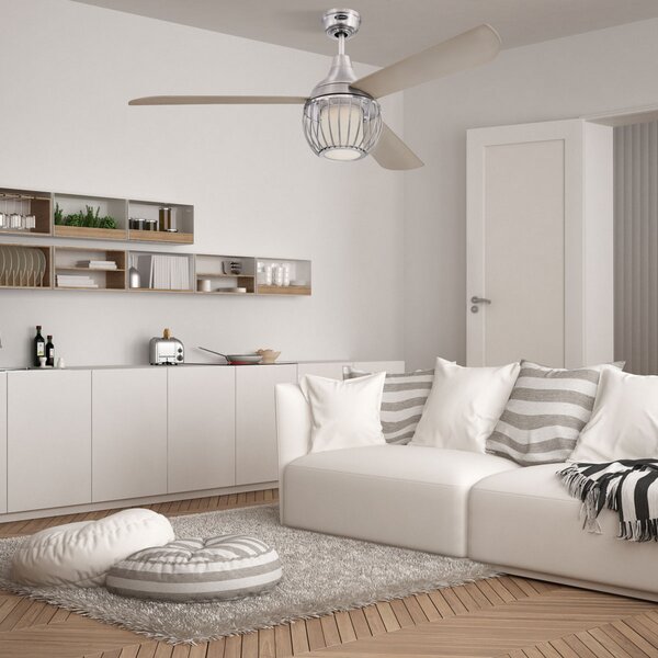 Westinghouse Ventilator de tavan Graham, nichel, Gri, Camera de zi / sufragerie, Lemn, Modern
