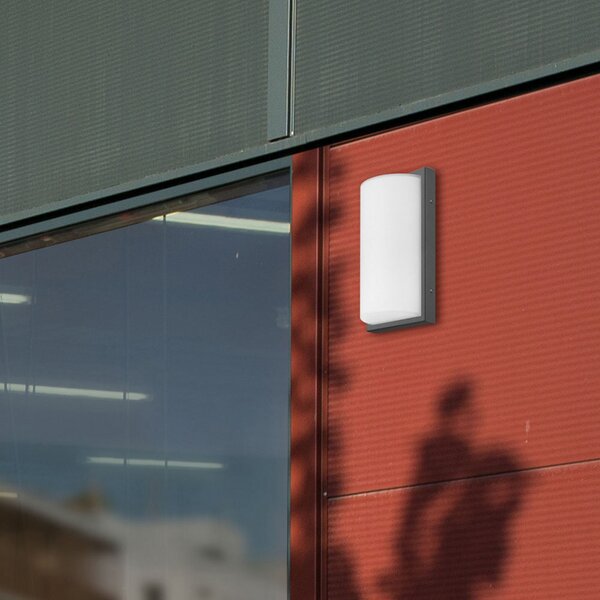 LCD Aplică de exterior 039 din oțel inoxidabil, grafit, Negru, Sticlă, Modern