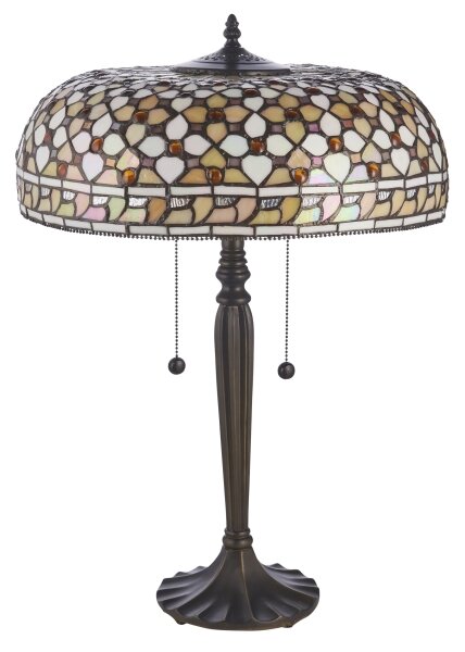 Endon 112178 - Lampă de masă Tiffany MILLE FEUX 2xE14/40W/230V diametru 45 cm