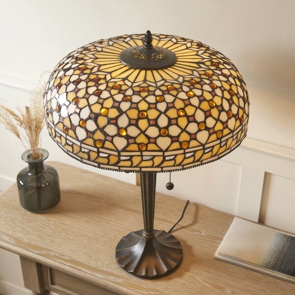 Endon 112178 - Lampă de masă Tiffany MILLE FEUX 2xE14/40W/230V diametru 45 cm