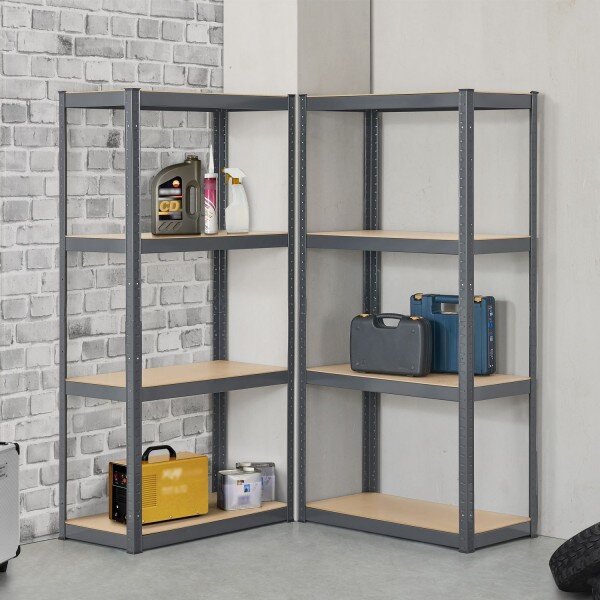 Juskys Set 2 rafturi - 160 x 80 x 40 cm - gri