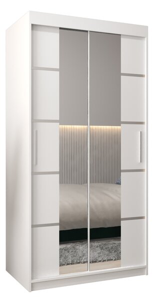 Dulap de haine 120 cm Verika 4 120 (alb). 1064265
