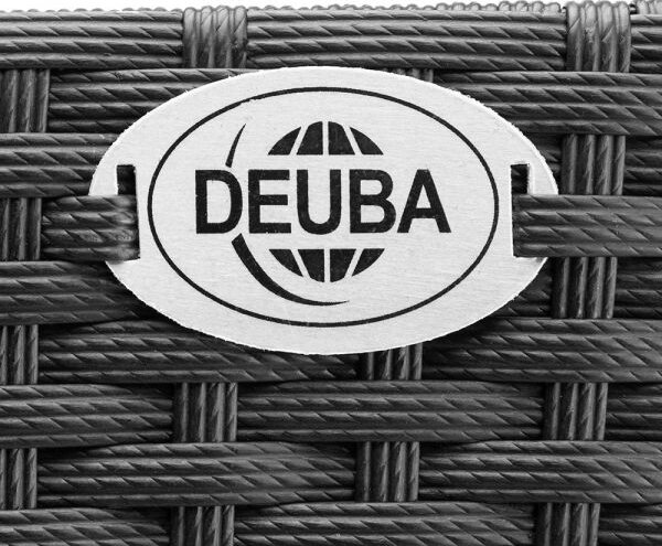 Deuba Ghiveci Polyrattan negru 2 buc