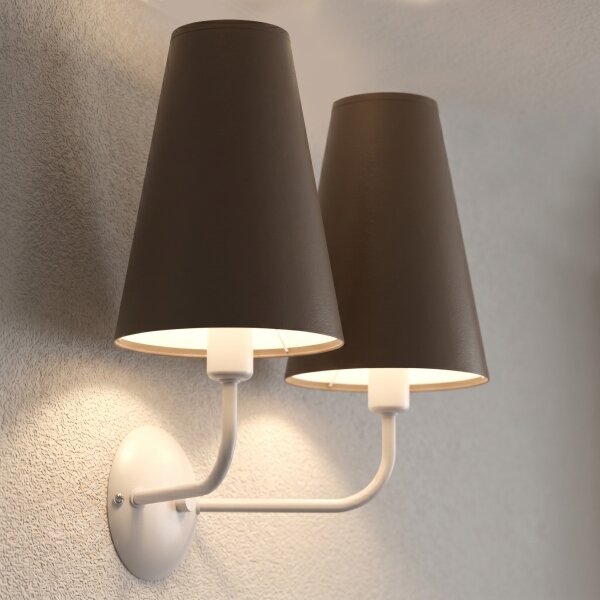 Aplica de perete TORTOLA 2xE14/15W/230V maro/crem