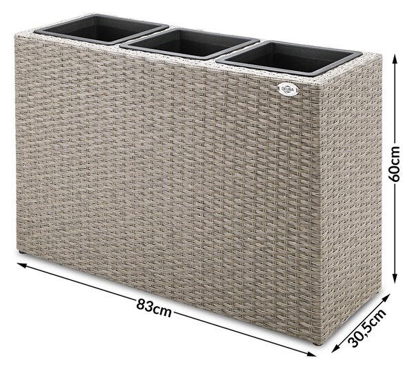 Deuba Ghiveci cu flori 83x30,5x60cm - crem