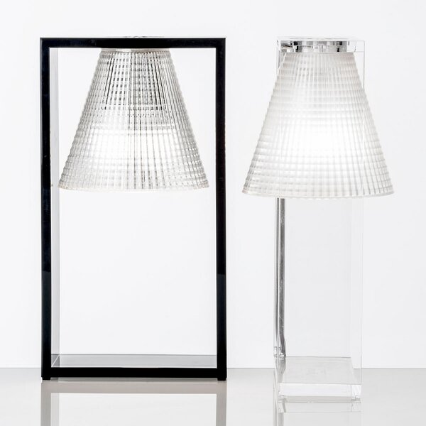 Kartell Light Air lampă de masă LED, negru-transp., Negru, Camera de zi / sufragerie, Plastic, Design