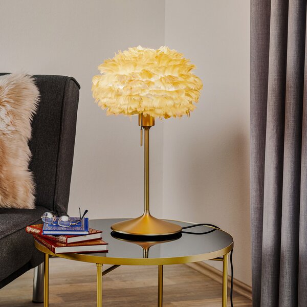 UMAGE Eos mini lampă de masă maro/alamă, Maro / Rugină, Camera de zi / sufragerie, Design