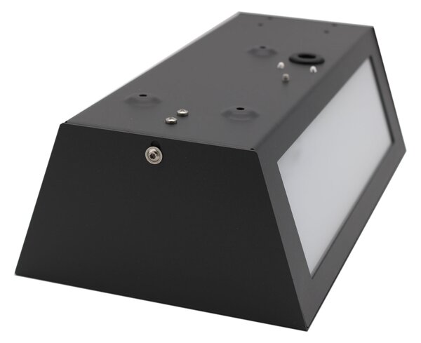 CMD Aplică de exterior Long cu senzor, Negru, Metal, Modern