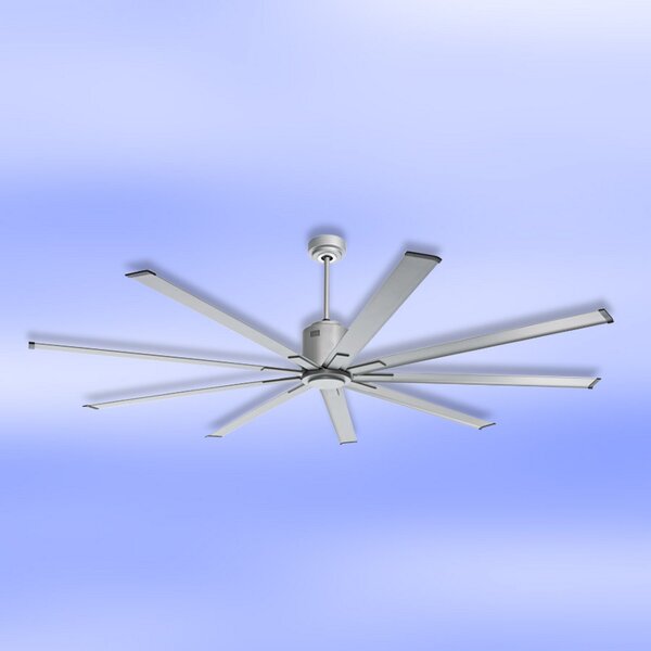 CasaFan Ventilator de tavan Big Smooth Eco 220 cm argintiu titan, Gri, Camera de zi / sufragerie, Metal, Modern