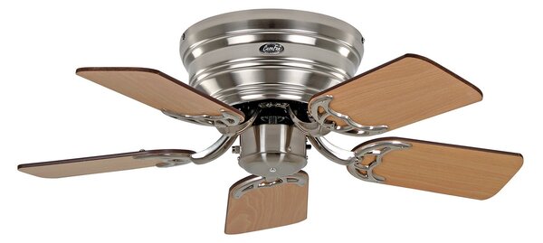CasaFan Ventilator Classic Flat III crom periat 75 cm, Lemn, Camera de zi / sufragerie, Lemn, Vintage